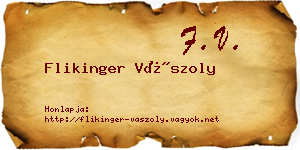 Flikinger Vászoly névjegykártya