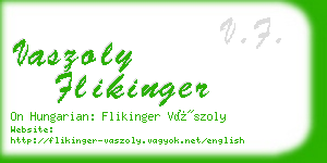 vaszoly flikinger business card